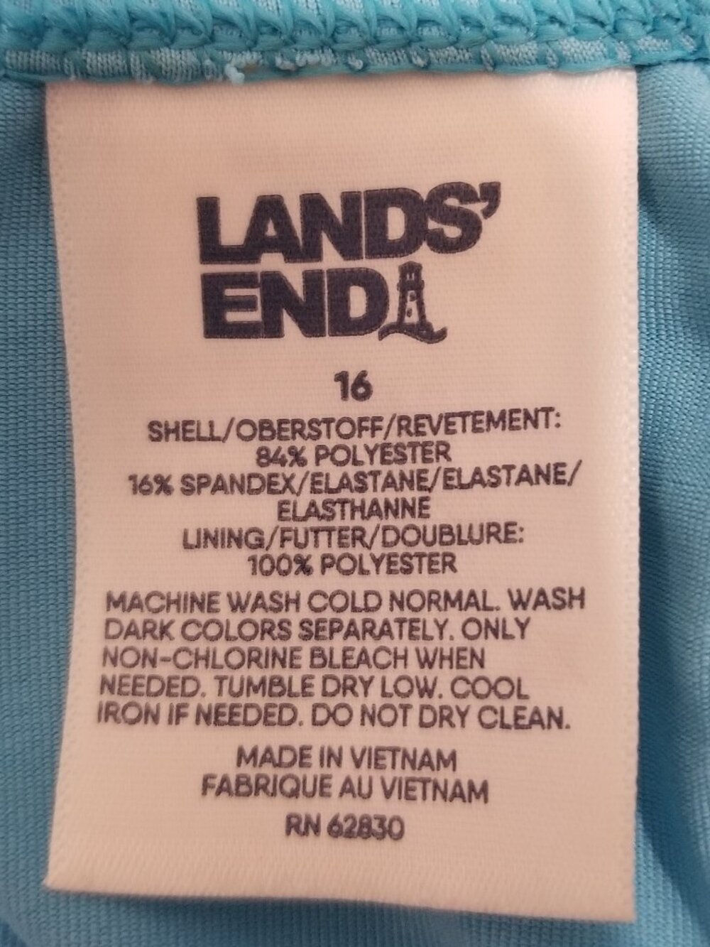 Girls' Lands' End Two-Piece Tankini Set, Size 16, VGUC-EUC - Picture 8 of 14